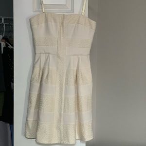 BCBGMAXAZRIA White and lace mini dress